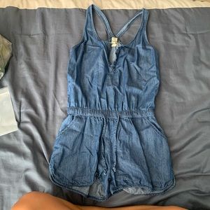 Lightweight denim romper